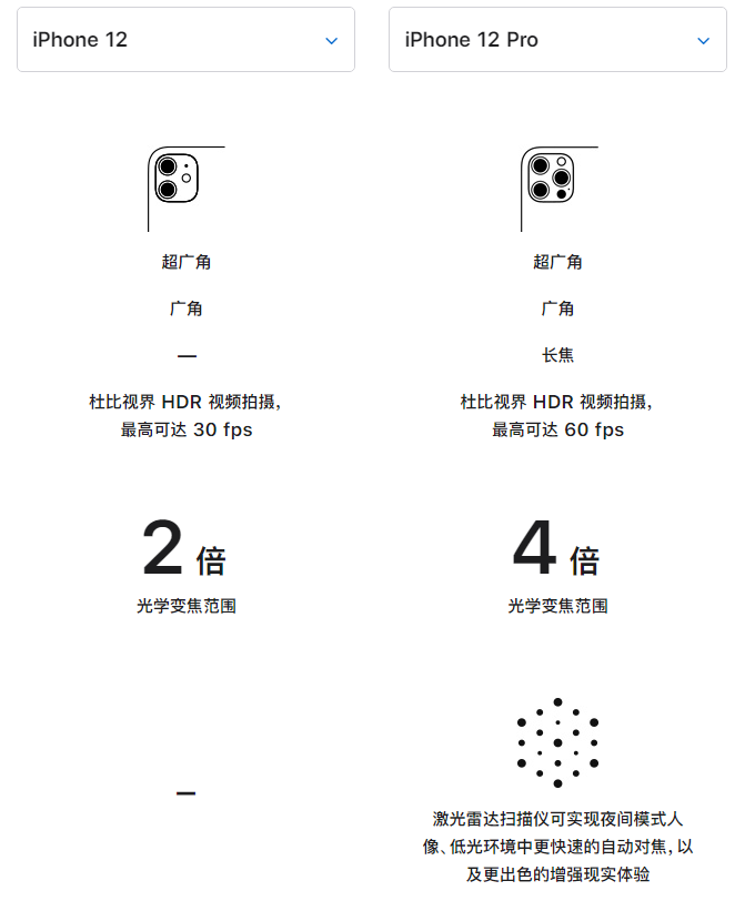 费县苹果手机维修分享苹果 iPhone 12 与 iPhone 12 Pro 选哪款 